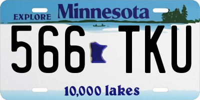 MN license plate 566TKU