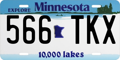MN license plate 566TKX