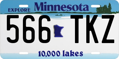 MN license plate 566TKZ