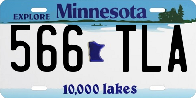 MN license plate 566TLA