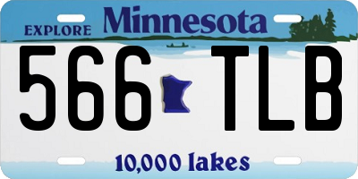 MN license plate 566TLB