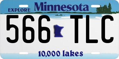 MN license plate 566TLC