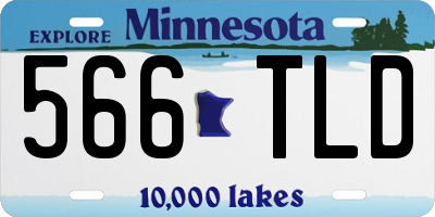 MN license plate 566TLD