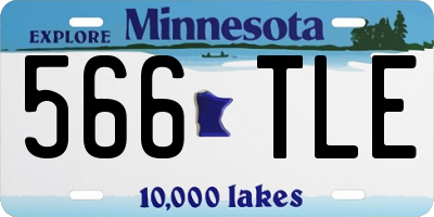 MN license plate 566TLE