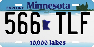 MN license plate 566TLF