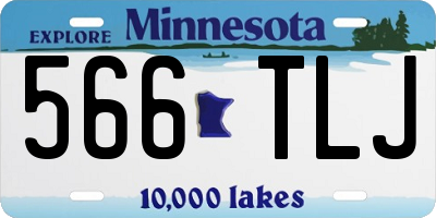 MN license plate 566TLJ