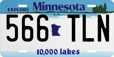 MN license plate 566TLN