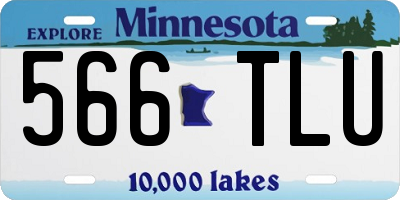 MN license plate 566TLU