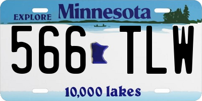 MN license plate 566TLW