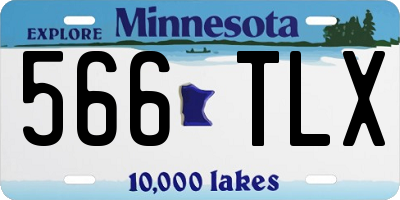 MN license plate 566TLX