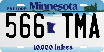 MN license plate 566TMA