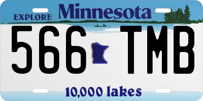 MN license plate 566TMB