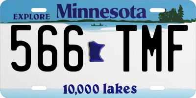 MN license plate 566TMF