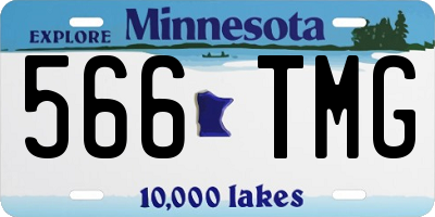 MN license plate 566TMG