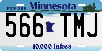 MN license plate 566TMJ