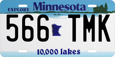MN license plate 566TMK