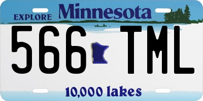 MN license plate 566TML