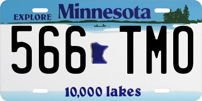MN license plate 566TMO