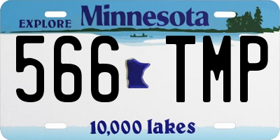 MN license plate 566TMP