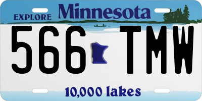 MN license plate 566TMW