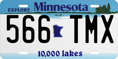 MN license plate 566TMX