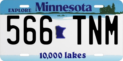 MN license plate 566TNM