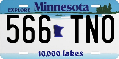 MN license plate 566TNO