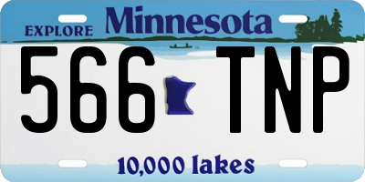 MN license plate 566TNP