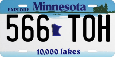 MN license plate 566TOH