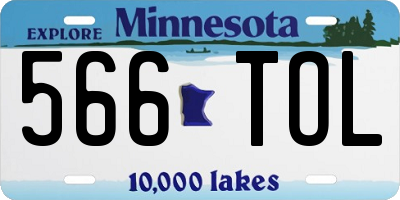 MN license plate 566TOL