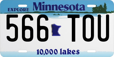 MN license plate 566TOU
