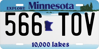 MN license plate 566TOV