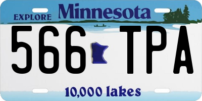 MN license plate 566TPA