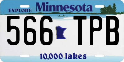 MN license plate 566TPB