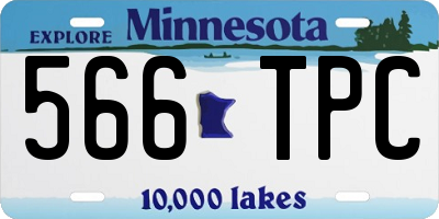 MN license plate 566TPC