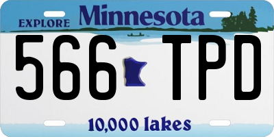 MN license plate 566TPD