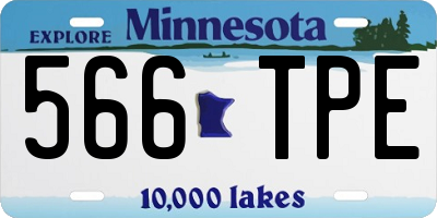 MN license plate 566TPE