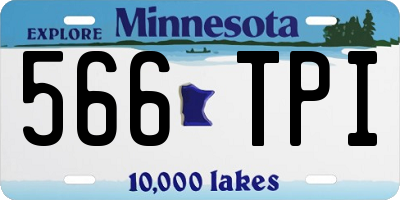 MN license plate 566TPI