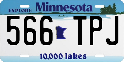 MN license plate 566TPJ