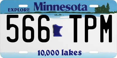 MN license plate 566TPM