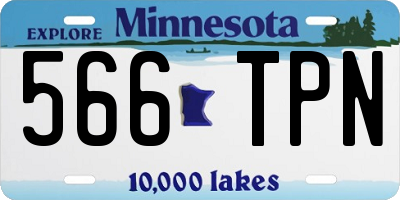 MN license plate 566TPN