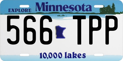 MN license plate 566TPP