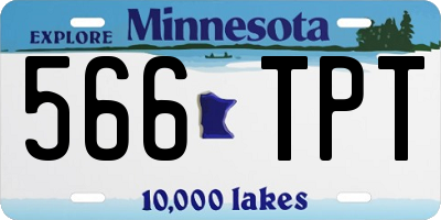 MN license plate 566TPT