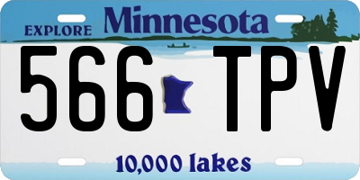 MN license plate 566TPV