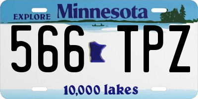 MN license plate 566TPZ