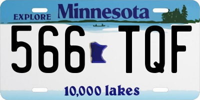 MN license plate 566TQF