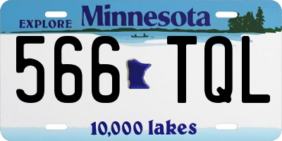 MN license plate 566TQL