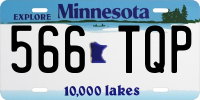 MN license plate 566TQP
