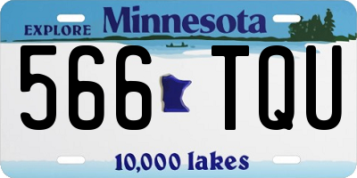 MN license plate 566TQU