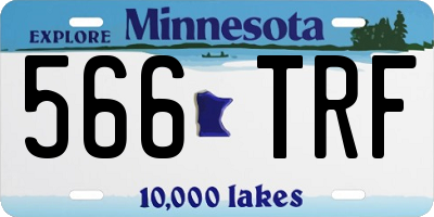 MN license plate 566TRF